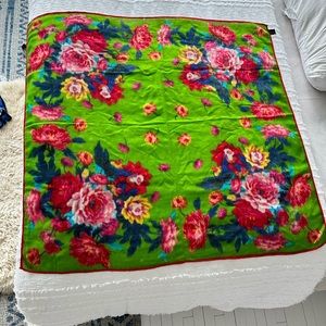 Kenzo Paris oversize wool scarf floral